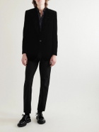 SAINT LAURENT - Slim-Fit Metallic Velvet Blazer - Black