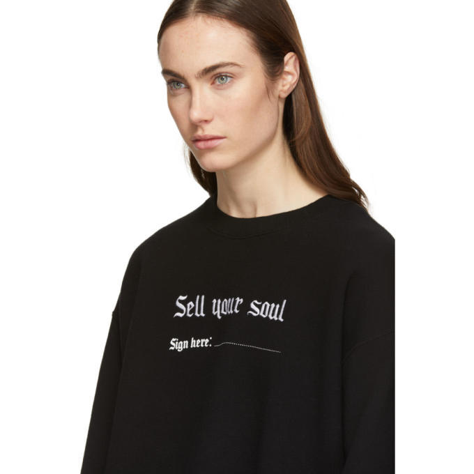 R13 Black Oversized Sell Your Soul Sweatshirt R13