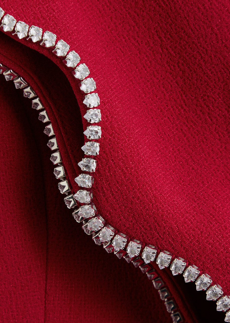 Rebecca Vallance Akari Crystal-embellished Gown Red Rebecca