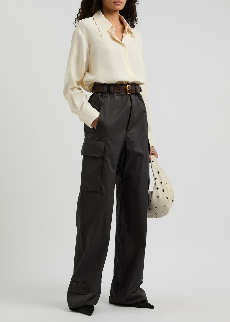 Rohe Washed Silk Shirt Cream