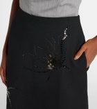 Jacques Wei Sequined wool pencil skirt