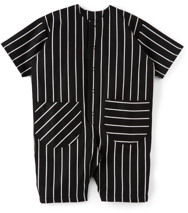 Photo: même. Baby Black & White Stripes Juju Jumpsuit