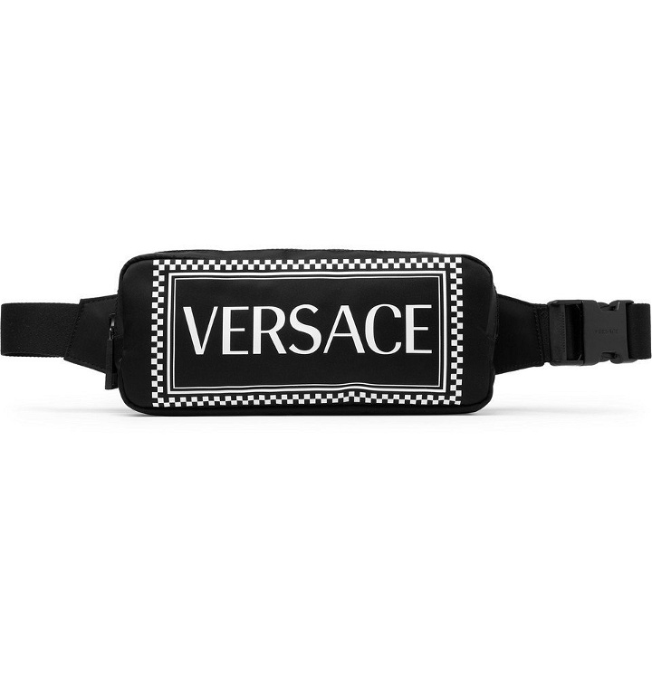 Photo: Versace - Logo-Print Nylon Belt Bag - Black
