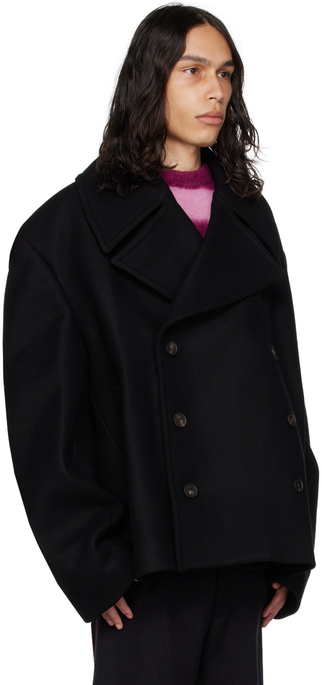 EGONlab Black Oversized Peacoat