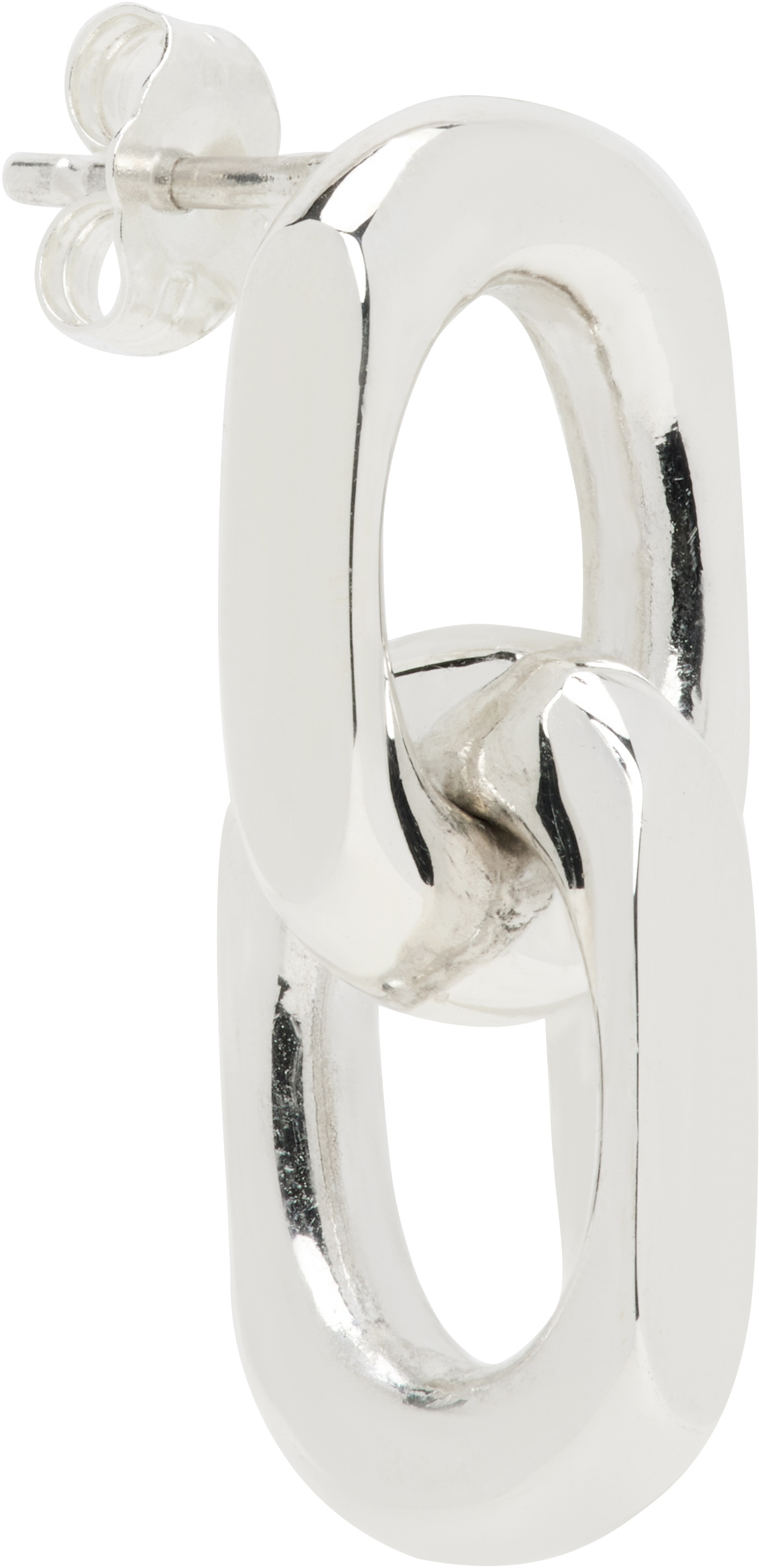 Martine Ali Silver Diamond Link Drop Single Earring