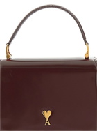 Ami Alexandre Mattiussi Bordeaux Handbag With Adc Patch On The Front And Adjustable And Removable Shoulder Strap In Leather Woman