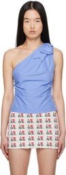 Ashley Williams Blue Bow Top