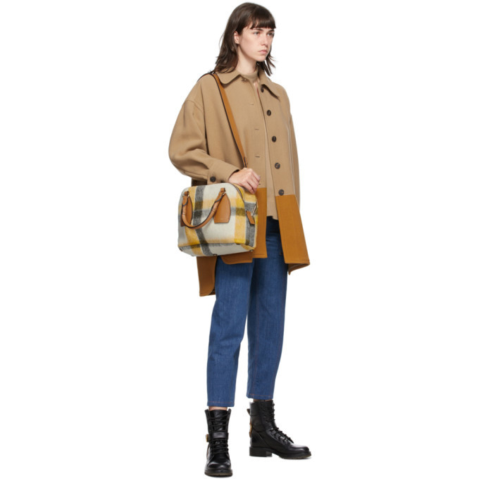 Chloe Brown Wool Color Block Jacket Chloe