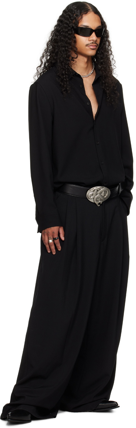 LU'U DAN Black Double Pleat Trousers