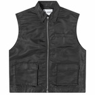 Han Kjobenhavn Men's Nylon Cargo Vest in Black