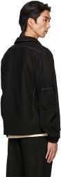 ADYAR Black Knit Zip-Up Jacket