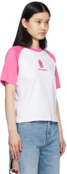 GCDS Pink & White Wirdo T-Shirt