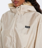 Miu Miu Cropped hooded shearling-trimmed jacket