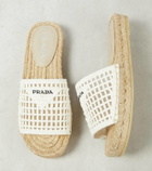 Prada Logo crochet espadrilles
