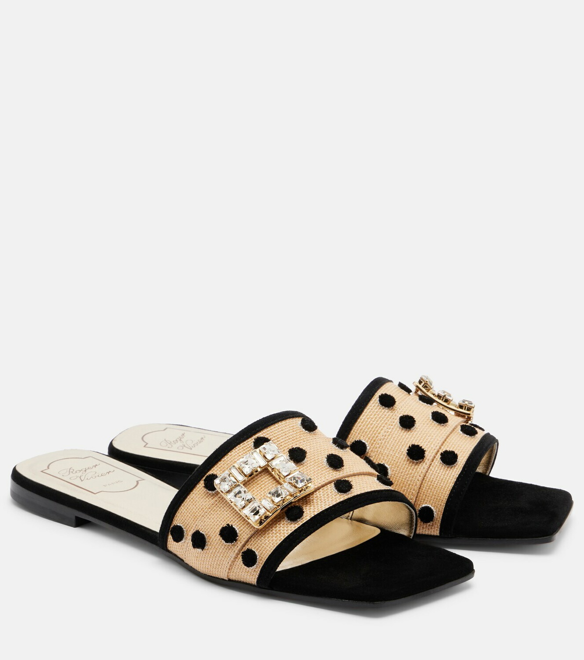 Roger Vivier Viv' By The Sea polka-dot canvas sandals