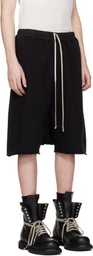 Rick Owens DRKSHDW Black Temple Drawstring Pods Shorts