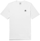 ADIDAS ORIGINALS - Logo-Embroidered Cotton-Jersey T-Shirt - White
