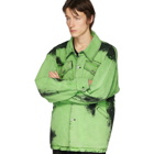Feng Chen Wang Green Denim Tie-Dye Jacket