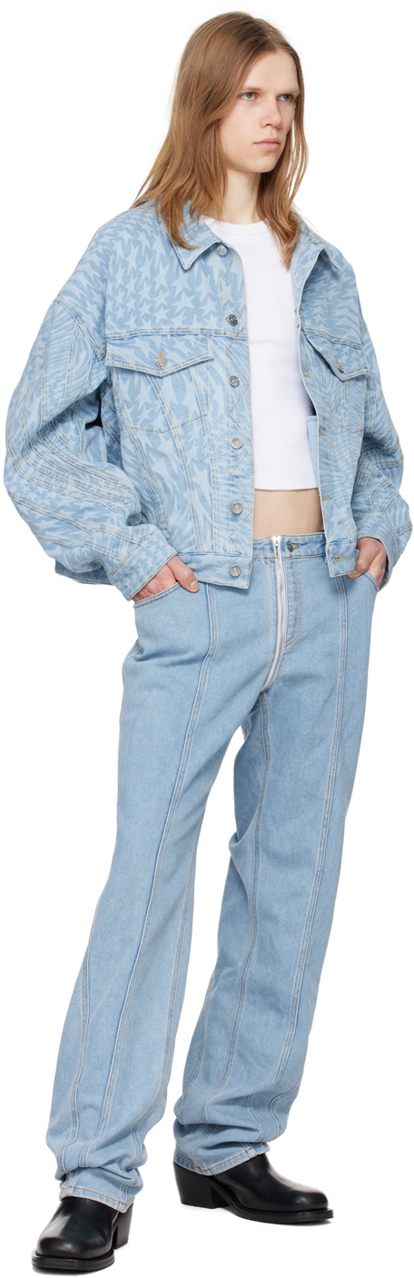 Mugler Blue Star Denim Jacket