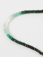 Roxanne First - Gold Emerald Beaded Necklace