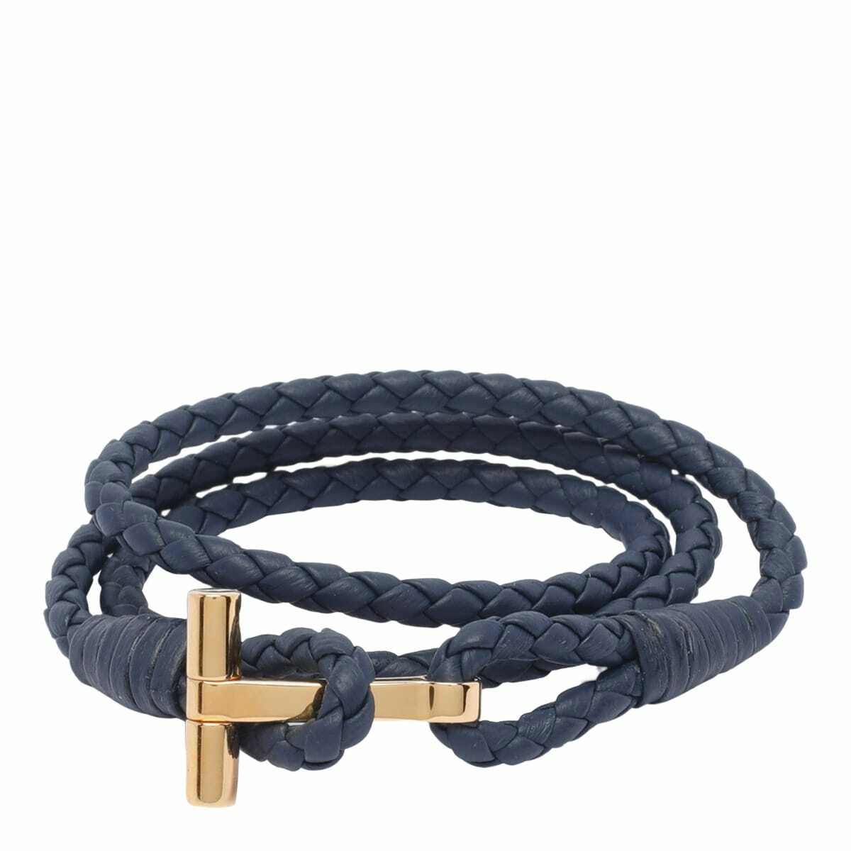 ブレスレット Tom Ford T-braided leather bracelet BRAIDED LEATHER T BRACELET | Tom Ford Fashion