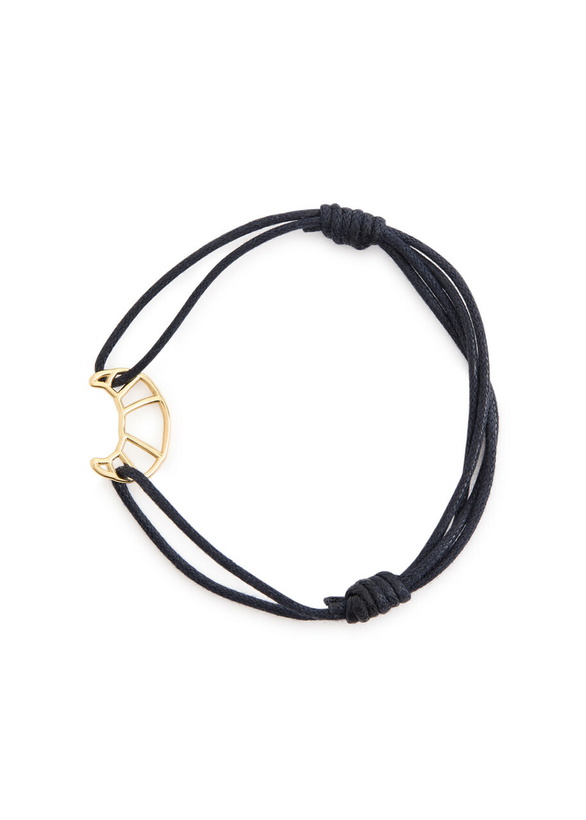 Photo: Aliita Croissant Cord Bracelet - Dark Blue - One Size