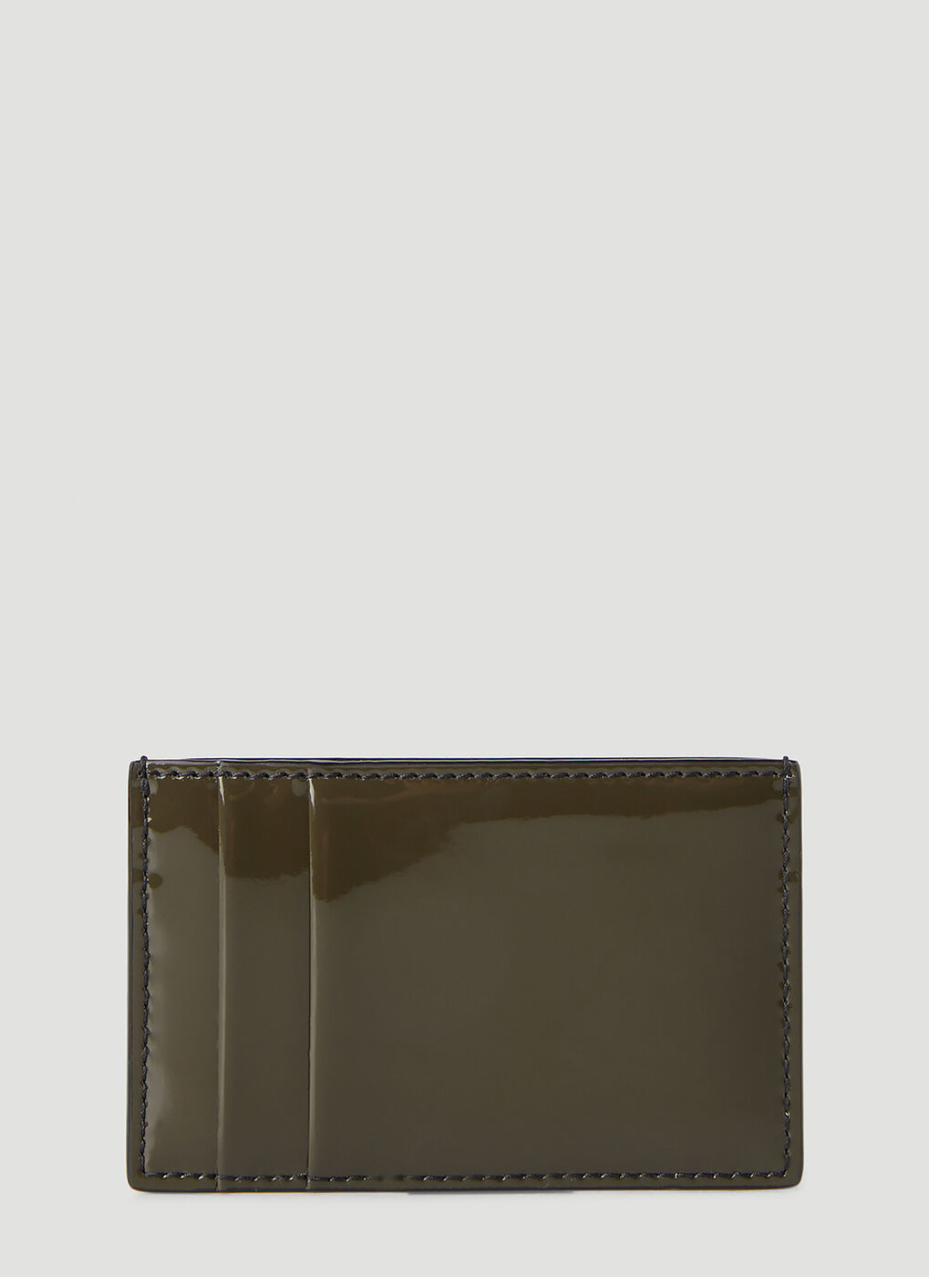 Patent Leather Card Holder in Green Alexander McQueen