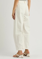 Clea Apollo Barrel-leg Cotton Trousers Cream