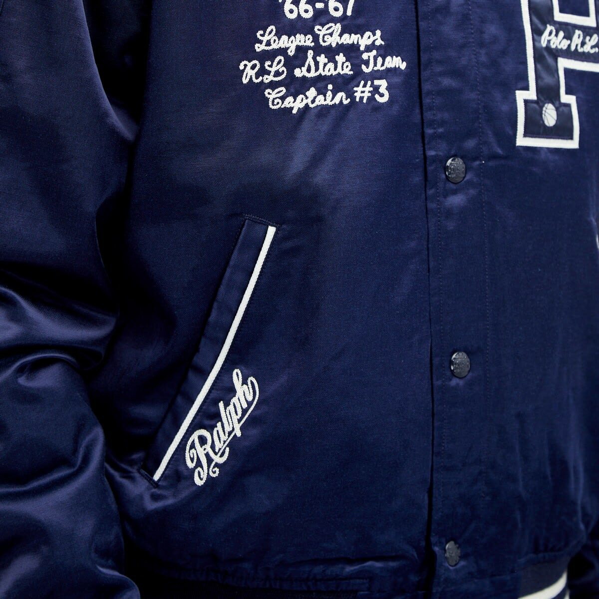 Polo Ralph Lauren Men's Lined Varsity Jacket in Aviator Navy Polo Ralph Lauren Men's Lined Varsity Jacket in Aviator Navy