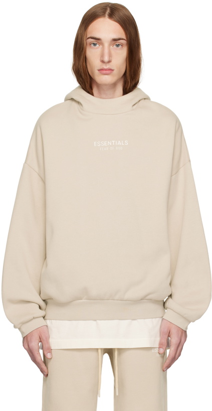 Photo: Fear of God ESSENTIALS Taupe Bonded Hoodie