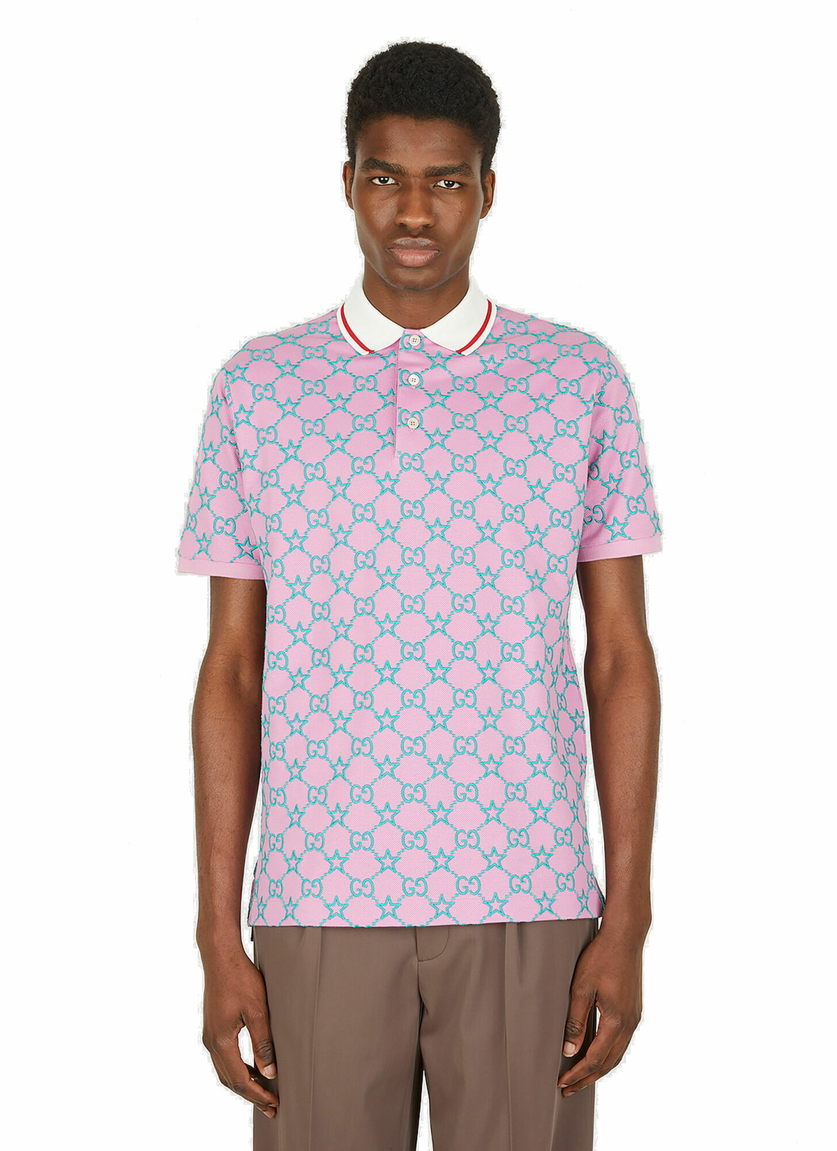 Pink store gucci polo