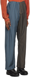 SC103 Blue & Khaki Striped Trousers