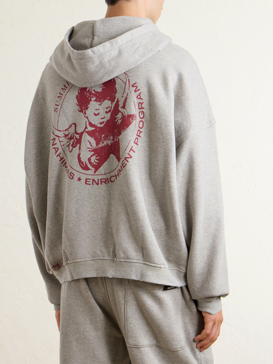 NAHMIAS - Youth Enrichment Logo-Print Cotton-Jersey Zip-Up Hoodie - Gray