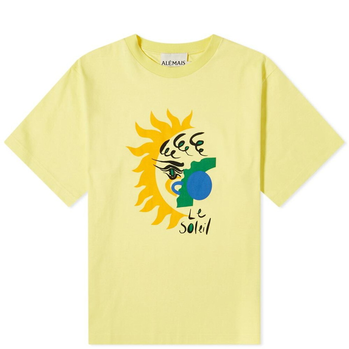 Photo: ALÉMAIS Women's Soleil Sun Rays T-Shirt in Yellow