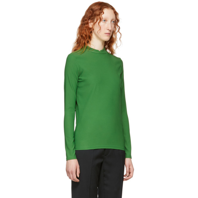 Namacheko Green Double Faced Mock Neck Sweater Namacheko