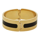 Givenchy Gold and Black Simple Cuff Bracelet