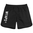 WTAPS Men's Nylon Logo Shorts in Black