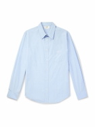 CELINE - Pinstriped Cotton-Poplin Shirt - Blue