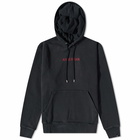 Air Jordan Men's Wordmark Fleece Hoody in Black/Gym Red