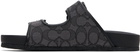 Coach 1941 Black Buckle Strap Sandals