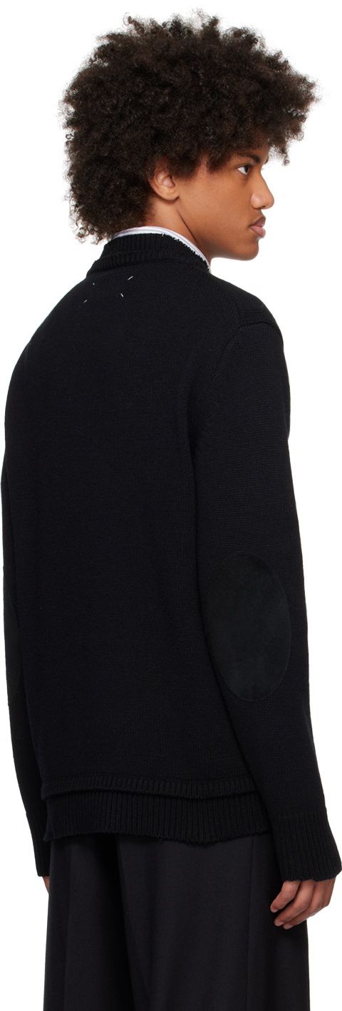 Black Elbow Patch Sweat Jacket main image 0