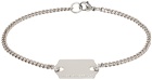 IN GOLD WE TRUST PARIS Silver Logo Tag Bracelet