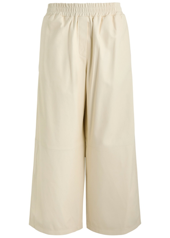 Photo: Arma Elizabeth Wide-leg Leather Trousers Ecru