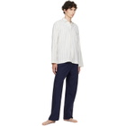 Tekla Navy Poplin Pyjama Pants
