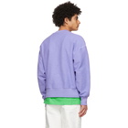 MSGM Purple Terry Micro Logo Sweatshirt