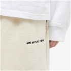 MKI Men's Polar Fleece Track Pant in Off White/Khaki