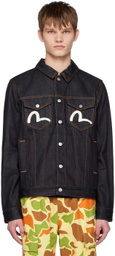 Evisu Indigo Printed Denim Jacket