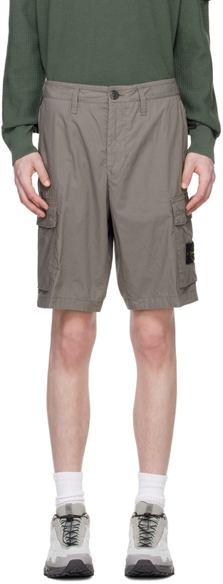 Photo: Stone Island Gray Patch Shorts