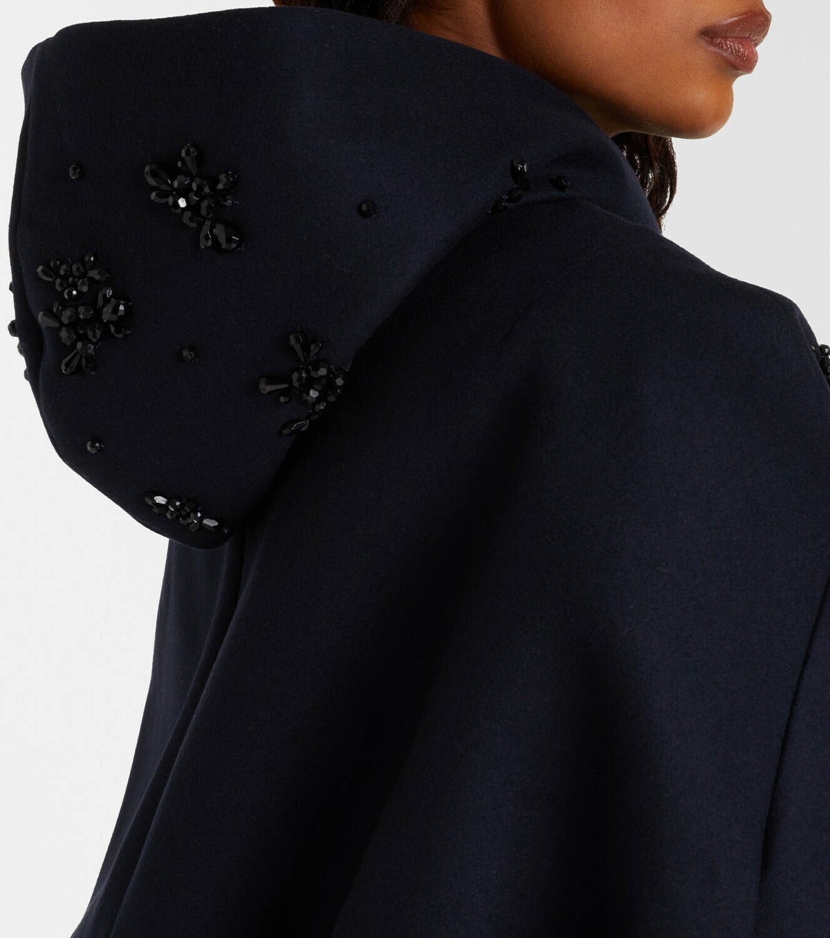 Simone Rocha Turbo embellished wool-blend hoodie