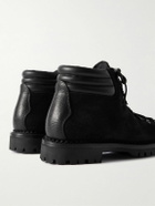 Yuketen - Leather-Trimmed Suede Boots - Black